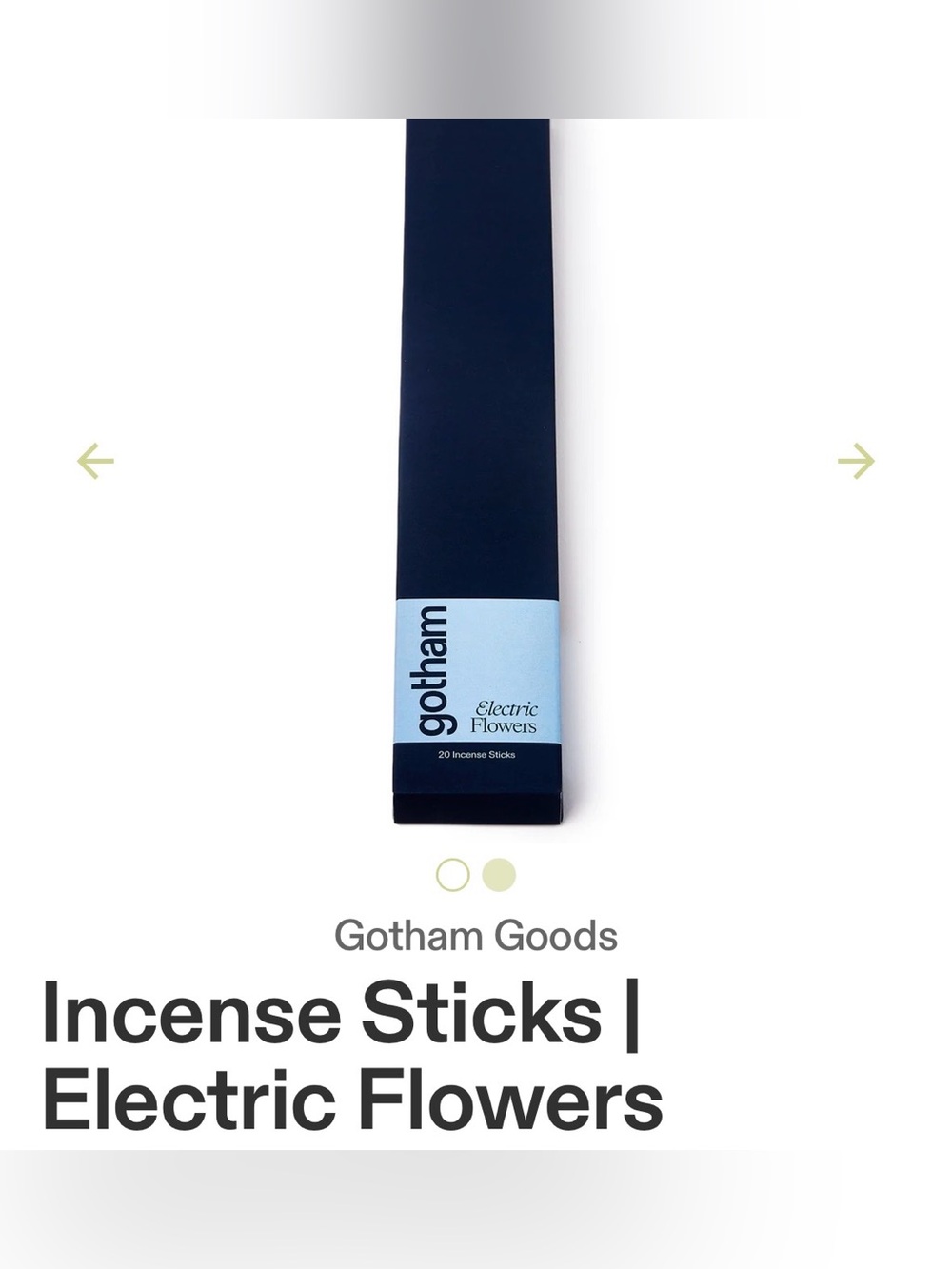 Gotham Goods Electric Flowers 19 Hand Dipped Incense Sticks